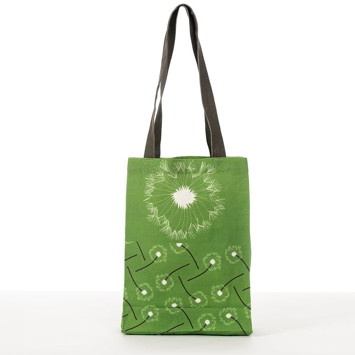 Grön tygväska med mönstret Maja – i två versioner